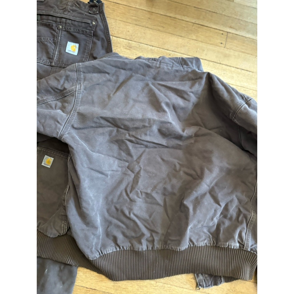 Carhartt Womens XL Washed Duck Insulated Bib Overalls OR4031-W Size L Jacket - Picture 14 of 15